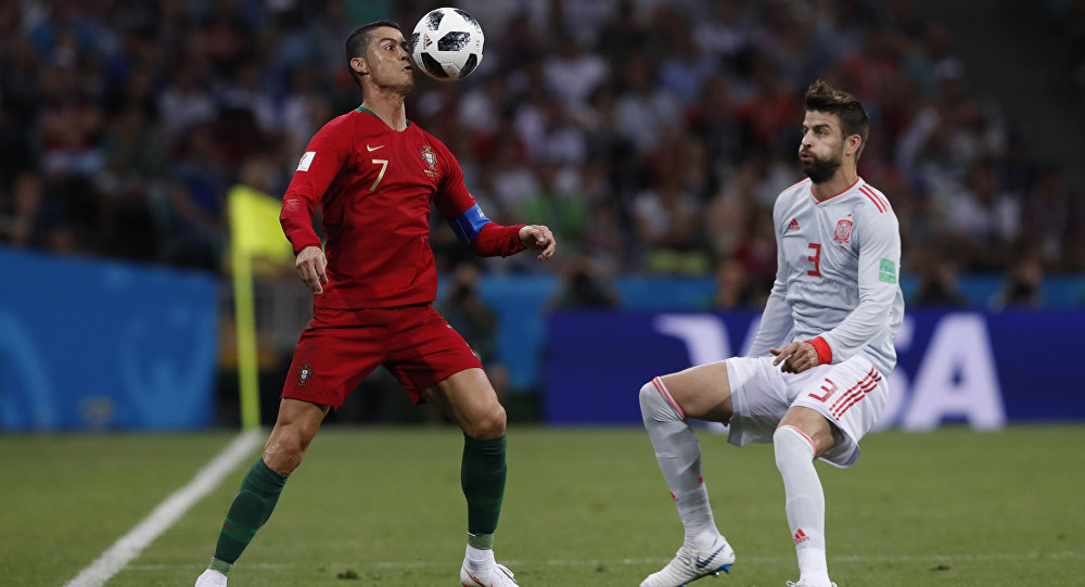 Com show de Cristiano Ronaldo, Portugal e Espanha empatam em 3 a 3