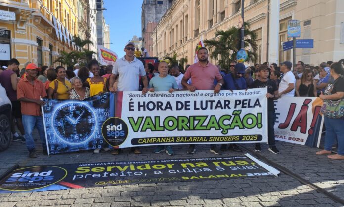 Protesto dos servidores municipais
