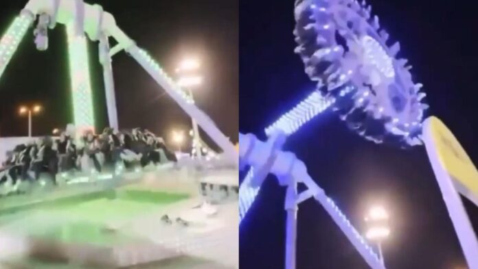 Brinquedo mecânico quebra e deixa feridos na Arábia - Foto reproduçãoX