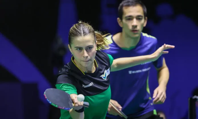 Hugo Calderano e Bruna Takahashi -