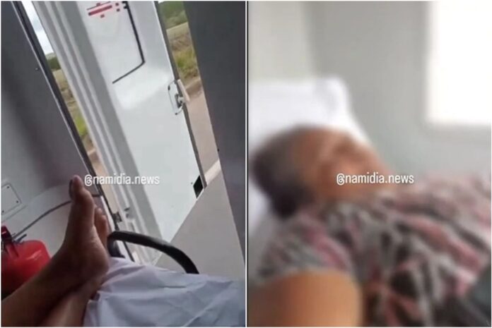 Porta de ambulância abre com paciente dentro
