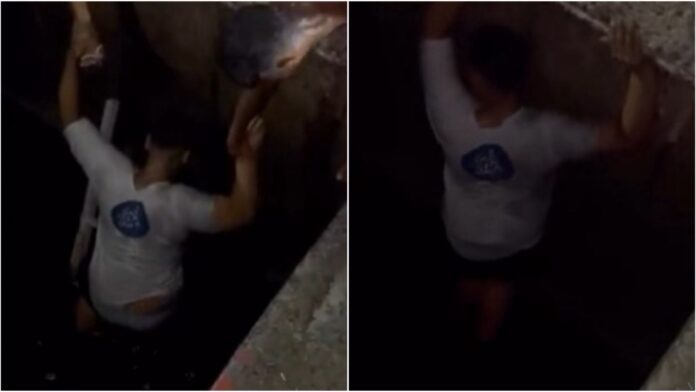 Testemunhas tentam resgatar jovem