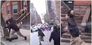 Veja o momento em que o suspeito tenta detonar bomba durante protesto em NY