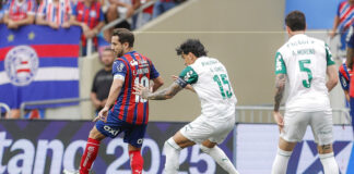 Bahia recebe o líder Palmeiras em duelo direto no Brasileirão