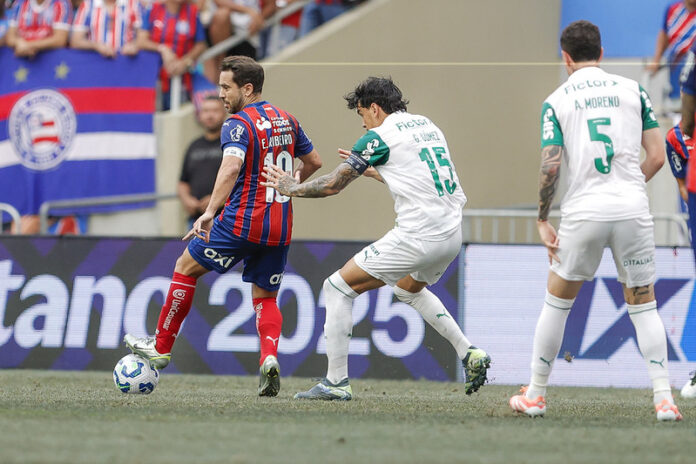 Bahia recebe o líder Palmeiras em duelo direto no Brasileirão