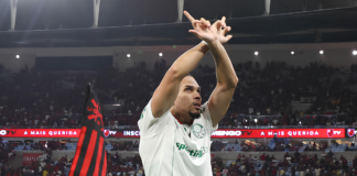 STJD analisa gesto de Paulinho em comemoração na vitória do Palmeiras contra Flamengo