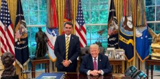 Reunião entre Flávio Bolsonaro e Donald Trump; confira os assuntos tratados