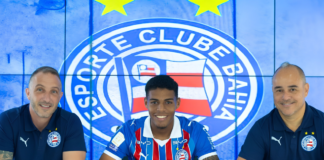 Artilheiro do sub-20, jovem atacante Caio Suassuna renova contrato com o Bahia