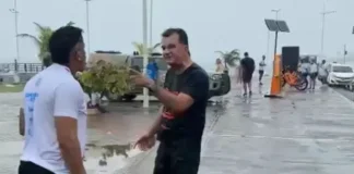 Presidente do Vitória é hostilizado por torcedor do Bahia na orla de Salvador