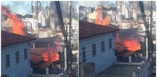 VÍDEO: Incêndio atinge casa em Salvador nesta terça-feira (30)