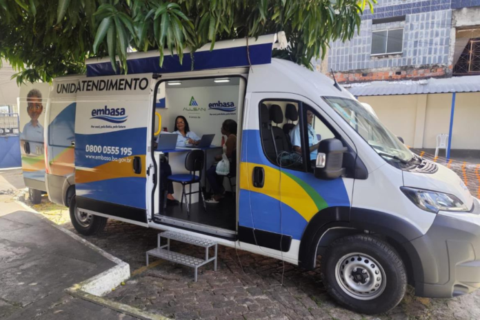 unidade movel atendimento embasa Unidade móvel da Embasa realiza atendimentos em Jardim Cajazeiras até sexta-feira (12)