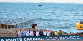 Com presença de Lula, ponte Salvador-Itaparica entra oficialmente na fase de construção